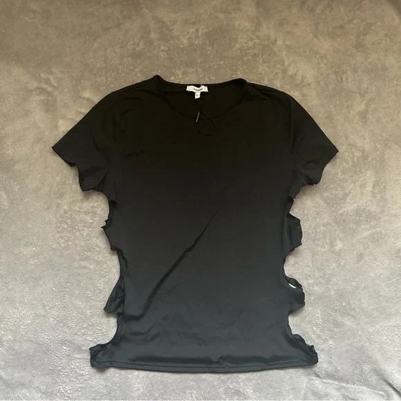 NWOT Miaou Zephyr Tee in Black - Picture 2 of 7